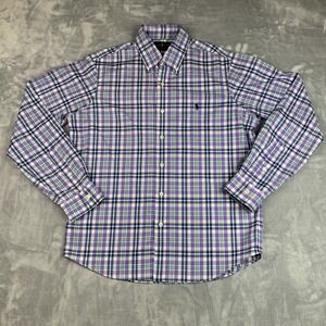 Ralph Lauren RL Untucked Classic Fit Performance Shirt Button Down Plaid Men's M